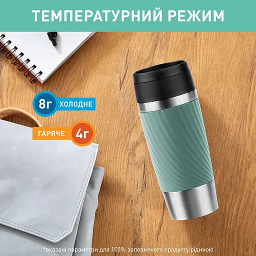 Термочашка Tefal Travel Mug Classic Twist 360 мл зеленая (N2024310) - фото 9