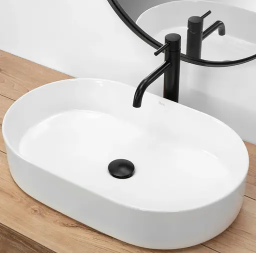 Умивальник Rea Nadia 70 white накладний REA-U5801, Білий - фото 4