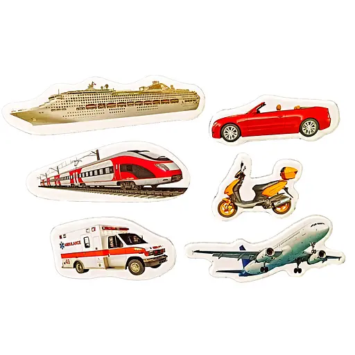 Детский набор магнитов "Транспорт" ML4032-28 в наборе 6 магнитов