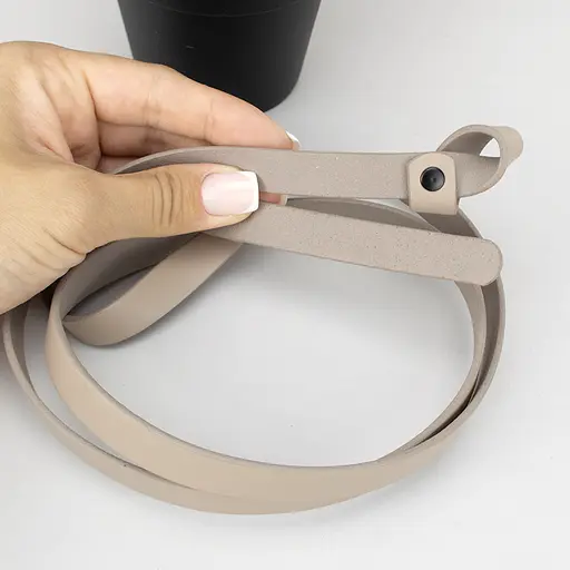 Ремінь-вузол шкіряний кольору мокко жіночий HC-1502 (115-120 см) - фото 5