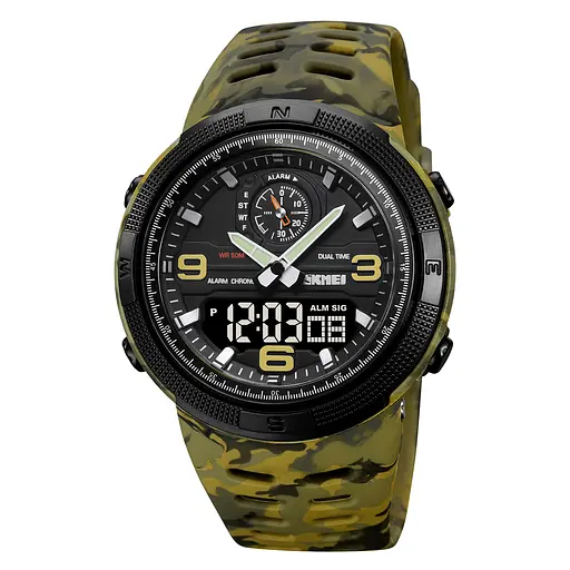 Наручные часы мужские 1655CMGNBK Camo Green-Black Skmei acs0030648 - фото 1