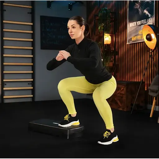 Степ платформа Trex Sport TX-030AS 3 рівнева чорно-жовта - фото 7