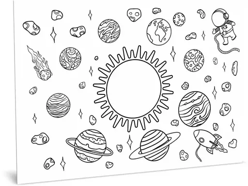 Коврик изучай-рисуй-стирай "Космос" ZIRKA 141238 А3 - фото 2