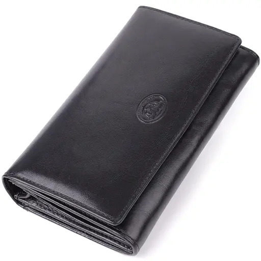 Стильный женский горизонтальный кошелек из натуральной глянцевой кожи Tony Perotti 173х9.7х3.5 см acs0032274 - фото 1