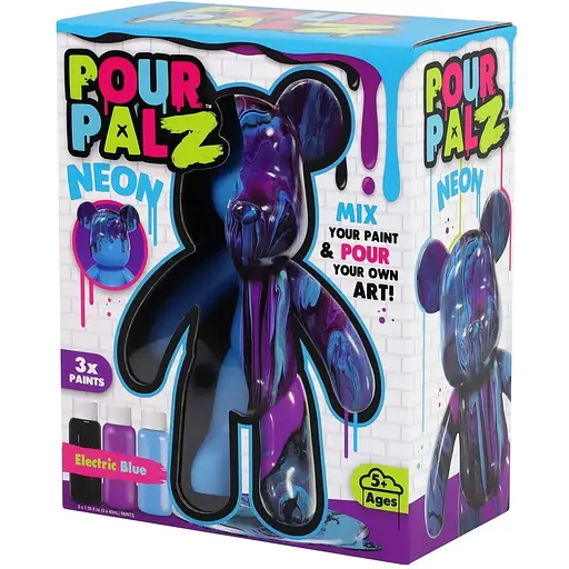 Набір для творчості ToyMonster Pour Palz Флюїд Арт Ведмедик Магія неону S4 Neon (GS-G25023) - фото 3