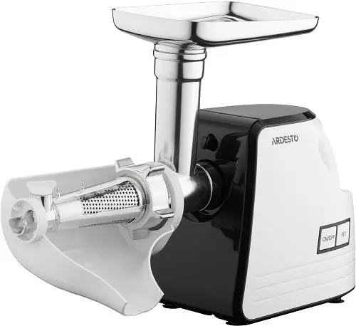 М'ясорубка Ardesto MGA-2300W, White/Black, 2300Вт, 4 диски, соковижималка для томатів та ягід, насадки домашніх ковбасок та кеббе, реверс, 2.2кг/хв - фото 4