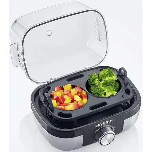 Яйцеварка Beurer Severin на 6 яєць 420Вт механічне керування пластик, сіро-чорна - фото 3