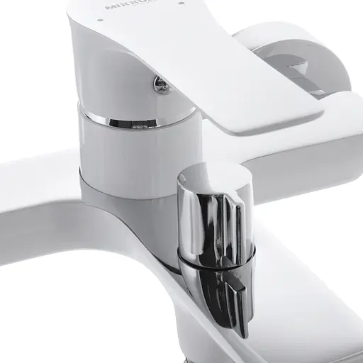 Смеситель для ванны с коротким изливом Mixxus Premium Eva 009 Euro white MI5811 Белый матовый - фото 3