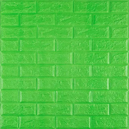 3D панель самоклеящаяся 700х770х5мм кирпич Зеленый (013-5) SW-00000149 - фото 1