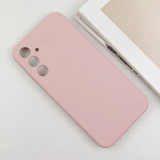 Чехол Silicone Cover Lakshmi Full Camera (AAA) для Samsung Galaxy A56 5G Розовый / Pink Sand - фото 5