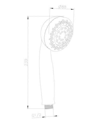 Ручной душ Imprese W088R5, Хром - фото 2