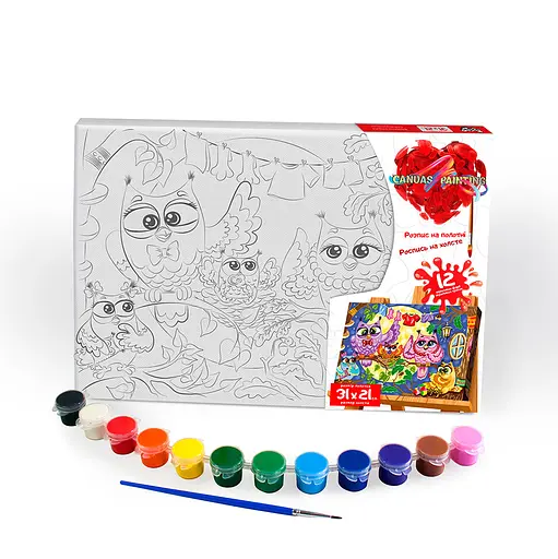 Роспись на холсте Сова, 21x31 см, Сюжет №6, PX-06-06