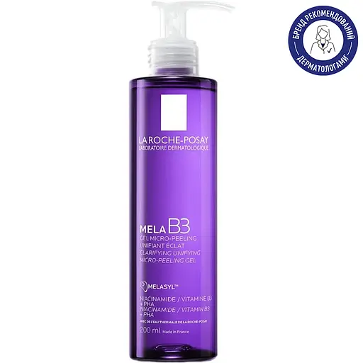 Набор La Roche-Posay: Очищающий гель-микропилинг Мела В3, способствующий выравниванию тона и приданию сияния коже 200 мл + Солнцезащитный легкий корректирующий флюид Anthelios UVmune 400 SPF50+ 50 мл - фото 3