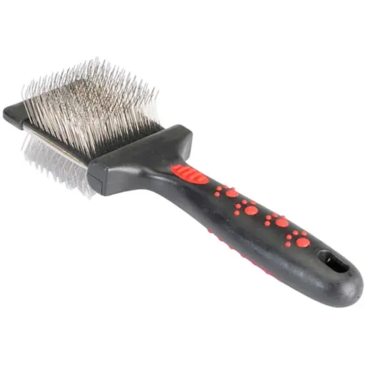 Пуходерка Camon двойная со штифтами из стали 10.5x5 см SM