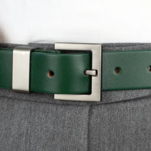 Ремінь жіночий шкіряний JK-3023 під джинси зелений (115 см) - фото 6