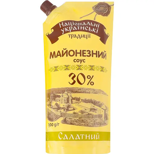 Соус майонезный Національні українські традиції Салатный 30% 300 г - фото 1