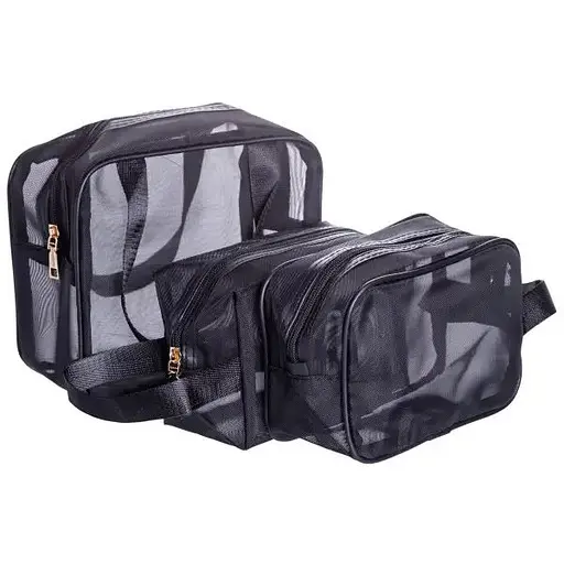Набір косметичок Yiwu HP-16-5K 21х10х20 см / 21х7х12 см / 18х8.5х12 см водонепроникні 3 шт. - фото 2