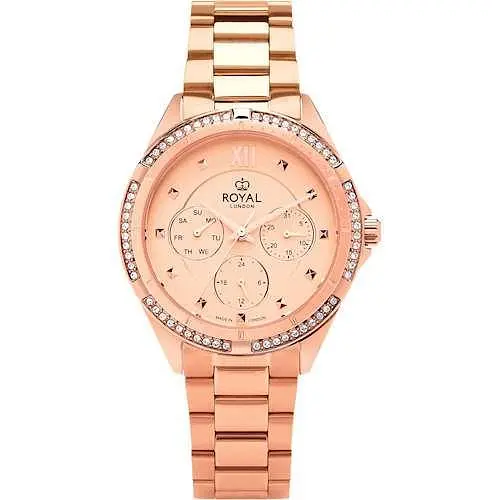 Жіночий водонепроникний наручний годинник Royal London 21437-05 кварцовий з фіанітами