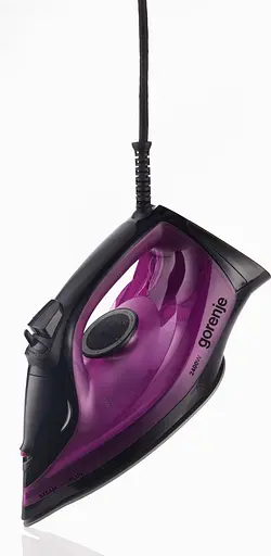 Gorenje Утюг Gorenje, 2400Вт, 450мл, паровой удар -40гр, постоянный пар - 180гр, автовыключение, керам. подошва, бордовый - фото 5
