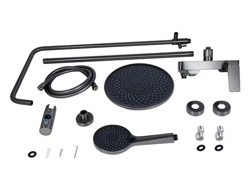 Душевая система универсальная Qtap Vlasta New Gunmetal Black PVD с изливом QTVLA111GMB45651 - фото 12