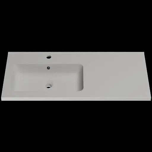 Раковина матовая врезная Amidicon Rodeo 100L 1000x450 из литого камня RODEO_100L_MAT, Белый матовый - фото 1