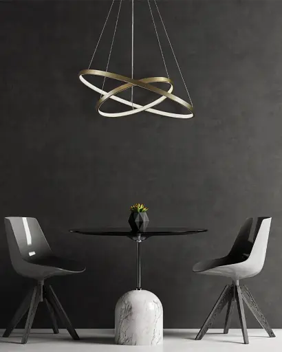 Подвесной светильник, люстра Goldlux 329189 Lea 2 Led 2x35W 4000K 4600Lm IP20 Золото - фото 3