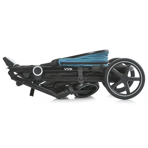 Детская прогулочная коляска-книга Bambi M 5723 Viva Pine blue Голубая - фото 10