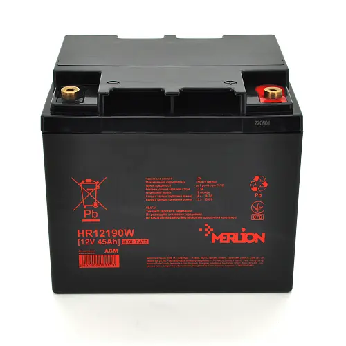 Акумулятор Merlion HR12190W, 12V 45Ah