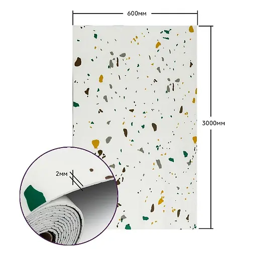 Самоклеящаяся стеновая PET плитка в рулоне 600х3000х2мм SW-00001695 - фото 3
