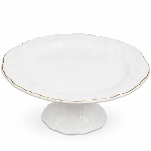 Тортовница фарфоровая на ножке Ø20 см подставка для торта капкейков пирожных Yiwu 120-YH-HG045