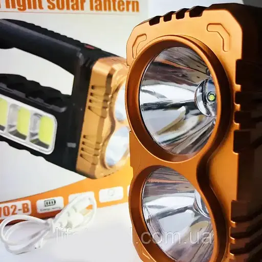 Аккумуляторный фонарь прожектор Hotter Mouse 7702-B с солнечной панелью - фото 5