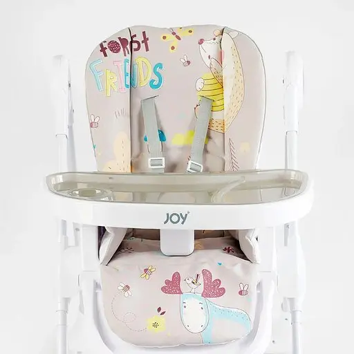 Стільчик для годування Joy K-01201, м'який чохол ПВХ, 4 колеса, з’ємний столик, кошик, в коробці - фото 6