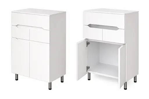 Комод для ванной комнаты ПИК Альба ПП 70 см Белый 30412 - фото 2