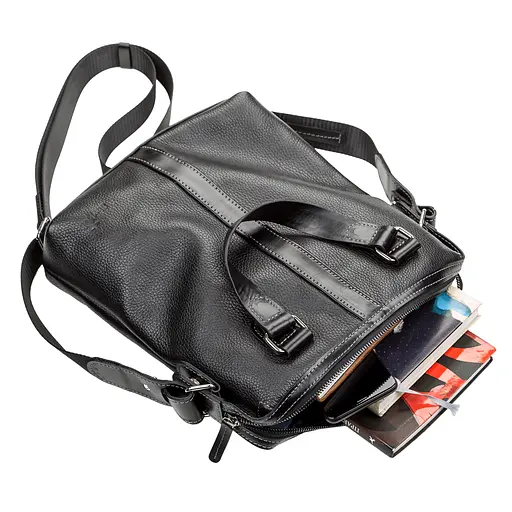 Чоловіча шкіряна сумка SHVIGEL 30х34х6 см sum0012484 - фото 3
