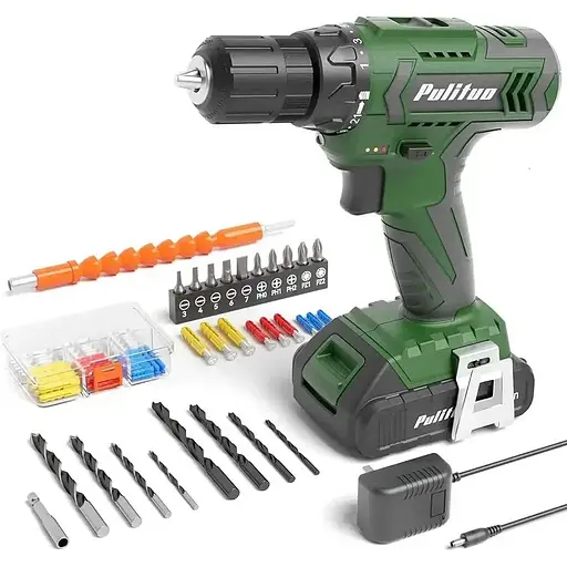 Набір акумуляторних дрилів 20 В з електричним живленням з акумулятором і зарядним пристроєм 30 Нм і крутним моментом 211