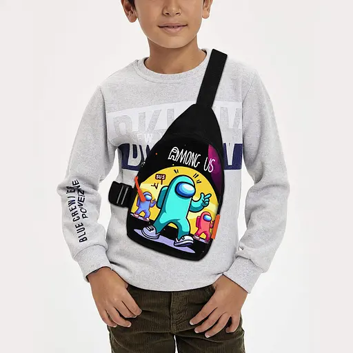 Сумка через плече дитяча Among Us 29х17 см сумка слінг для хлопчика (02035)