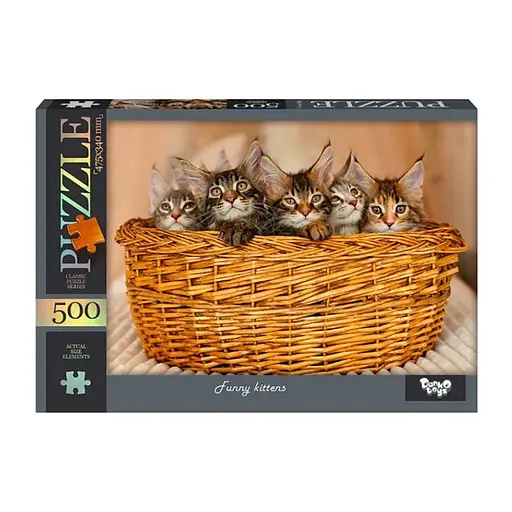 Пазл классический "Funny kittens" Danko Toys С500-14-09, 500 элементов - фото 1