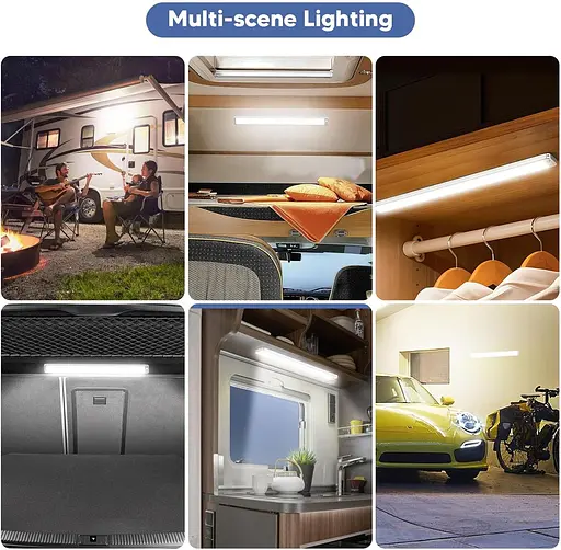 Набір Kriogor з 2 універсальних світлодіодних світлових смуг 12 В 228 LED з вимикачем біла лампа 6000 K - фото 7