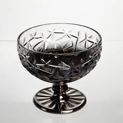 Набор креманок на ножке 6 штук 340 мл стеклянные креманки для мороженого жле и десертов Серый Yiwu HP-19-185 - фото 3