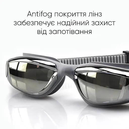 Окуляри для плавання Renvo Gilgit Уні Anti-fog Сірий OSFM (2SG520-02) - фото 6