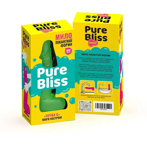 Крафтове мило-член із присоскою Pure Bliss Mini Green - фото 7