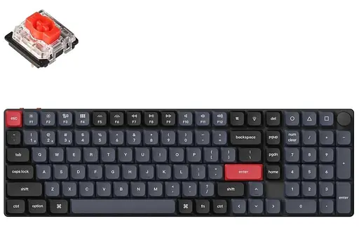 Клавиатура Keychron K17 Gateron MX 2.0 Red EN/UKR RGB Black (K17P-B1-UA) - фото 1