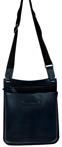 Мужская кожаная сумка на плечо , Украина синяя Mykhail Ikhtyar sum0028765 - фото 4