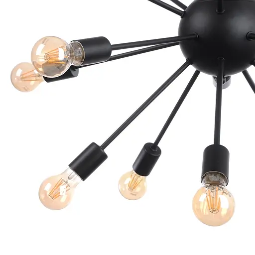 Люстра Brille подвесная лофт E27 60W BK (BL-346S/15) - фото 5