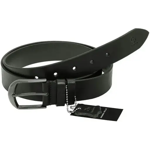 Ремінь шкіряний Grande Pelle чорний 120х3.5 см acs0032039 - фото 1
