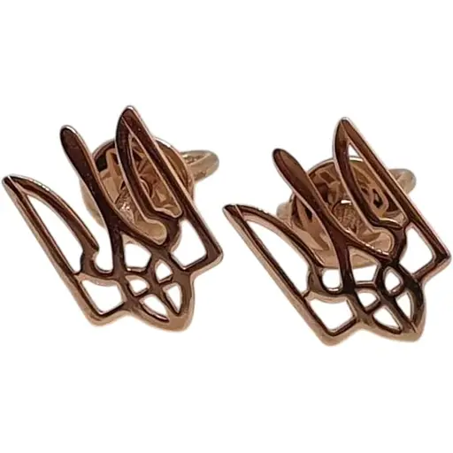 Золоті сережки-пуссети Favoritum Тризуб. 210167_1