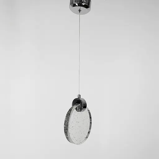 Підвісний дизайнерський світильник з прозорим скляним корпусом у хромі Line.F AA 226-160 CH - фото 7