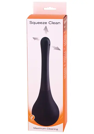 Анальний душ Seven Creations Squeeze Clean 250 мл (чорний) - фото 3