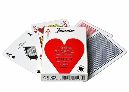 Карти гральні Fournier 2500 100% Plastic Standard Index (red blue) (10016249) - фото 4