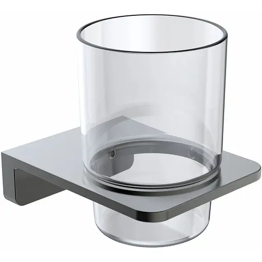 Склянка для ванної кімнати Volle Solo pistola negro 2510.220106 графіт - фото 1